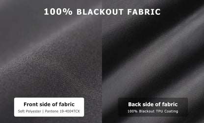100% Blackout Roller Shades, No Tools No Drill Cordless Blinds for Windows, Thermal Insulated UV Protection Privacy Window Shades for Bedroom (36''W X 72''H, Black)