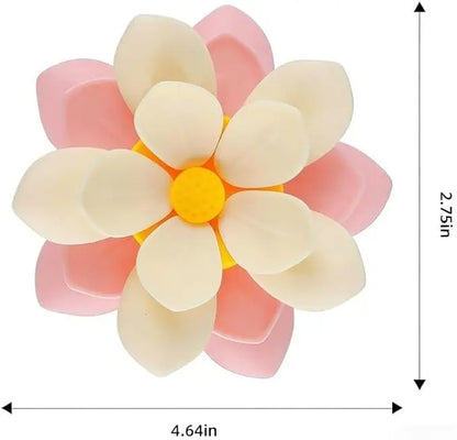 Magnetic Food Sealing Clips Set (10 Bag Clips + 1 Magnetic Base) - Decorative Lotus Clips for Snacks, Bread, and Pet Food Storage, Ideal for Fridge Organization and Kitchen Gifts